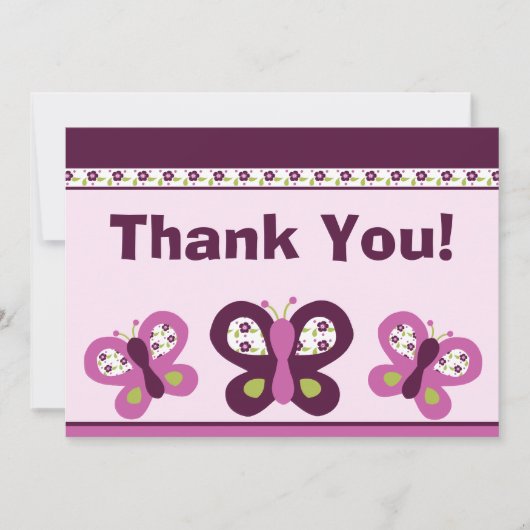 Sugar Plum Butterflies #2 Dank je wel Bedankkaart (Voorkant)