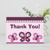 Sugar Plum Butterflies #2 Dank je wel Bedankkaart (Staand voorkant)