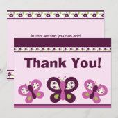 Sugar Plum Butterflies #2 Dank je wel Bedankkaart (Voorkant / Achterkant)