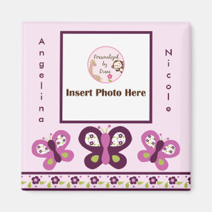 Sugar Plum Butterflies Photo Lijst Magnet So Cute