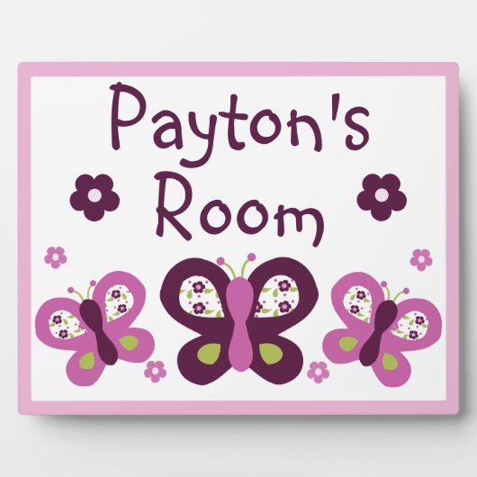 Sugar Plum Butterfly en Flowers Mod Plaque 8x10 Fotoplaat (Voorkant)