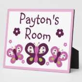 Sugar Plum Butterfly en Flowers Mod Plaque 8x10 Fotoplaat (Zijkant)