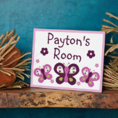 Sugar Plum Butterfly en Flowers Mod Plaque 8x10 Fotoplaat (Zijkant)