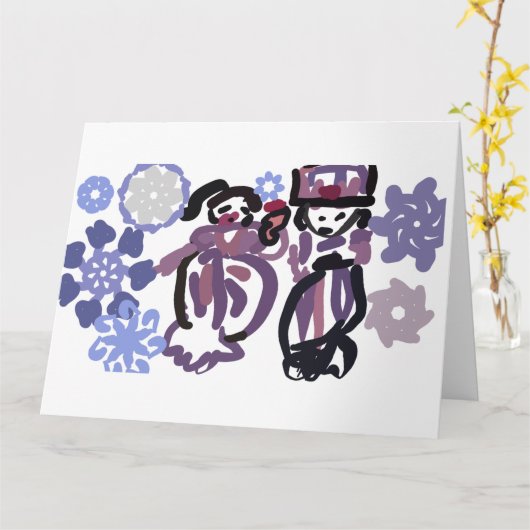 Sugar plum dance kaart (Gele Bloem)