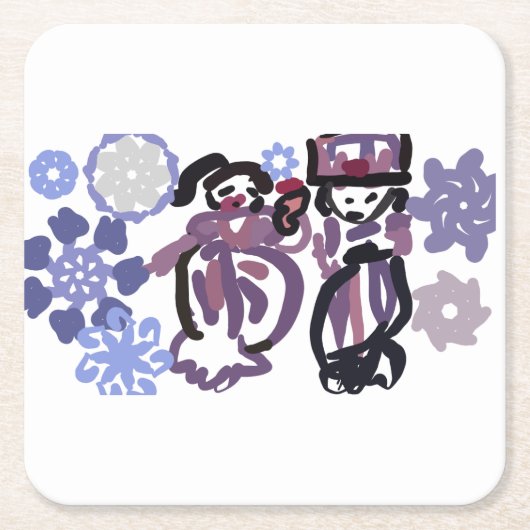 Sugar plum dance  kartonnen onderzetters (Voorkant)