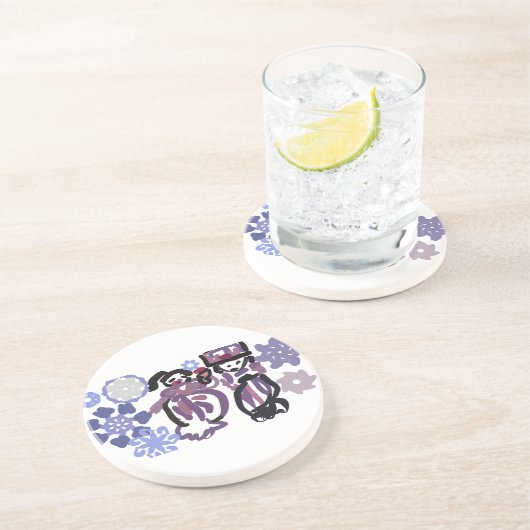 Sugar plum dance  zandsteen onderzetter (Zijkant)