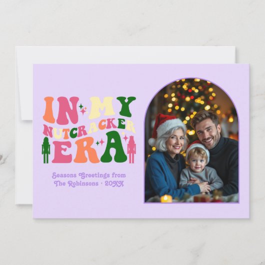 Sugar Plum Dream My Nutcracker Era Christmas Photo Feestdagenkaart (Voorkant)