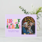 Sugar Plum Dream My Nutcracker Era Christmas Photo Feestdagenkaart (Staand voorkant)