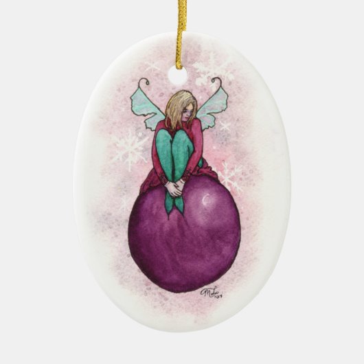 Sugar Plum Faery van Mary Layton Keramisch Ornament (Voorkant)