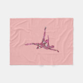 Sugar Plum Fairy Ballerina Fleece Deken (Voorkant (Horizontaal))