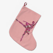 Sugar Plum Fairy Ballerina Grote Kerstsok (Voorkant (Hangend))