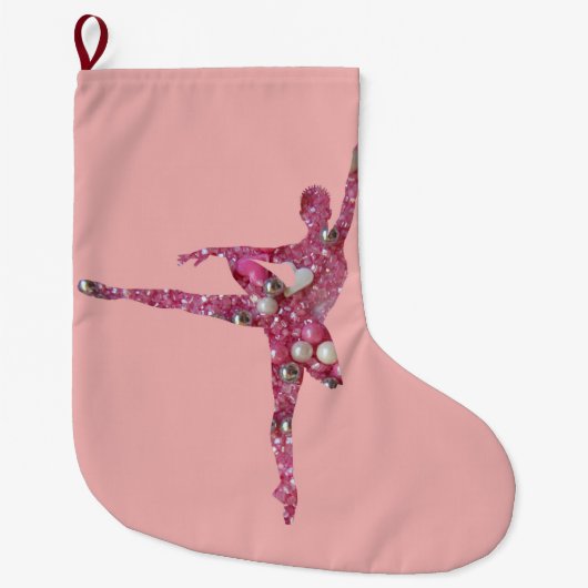Sugar Plum Fairy Ballerina Grote Kerstsok (Voorkant)