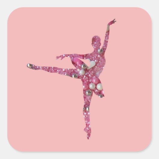 Sugar Plum Fairy Ballerina Vierkante Sticker (Voorkant)
