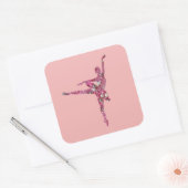 Sugar Plum Fairy Ballerina Vierkante Sticker (Envelop)