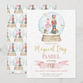 Sugar Plum Fairy en Notenkraker magische verjaarda Kaart (Voorkant / Achterkant)