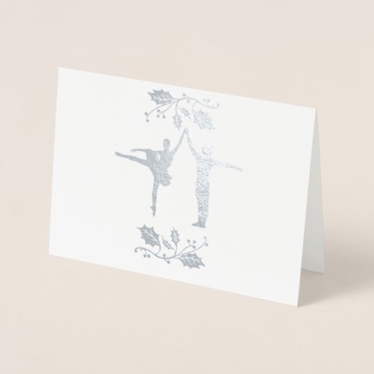 Sugar Plum Fairy en Prince Kerstmis Folie Kaarten (Voorkant)