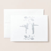 Sugar Plum Fairy en Prince Kerstmis Folie Kaarten (Voorkant met envelop)