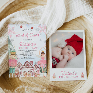 Sugar Plum Fairy Foto Gingerbread House Verjaardag Kaart