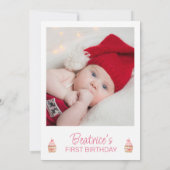 Sugar Plum Fairy Foto Gingerbread House Verjaardag Kaart (Achterkant)