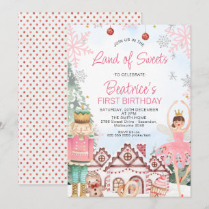 Sugar Plum Fairy Gingerbrood House Birthday Kaart