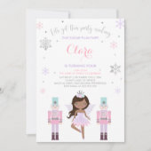 Sugar Plum Fairy Invitation Nutkraker Invitation Kaart (Voorkant)