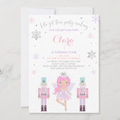 Sugar Plum Fairy Invitation Nutkraker Invitation Kaart (Voorkant)