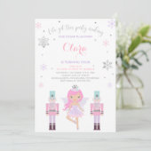 Sugar Plum Fairy Invitation Nutkraker Invitation Kaart (Staand voorkant)