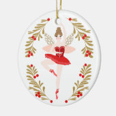 Sugar Plum Fairy kerstversiering Keramisch Ornament (Links)