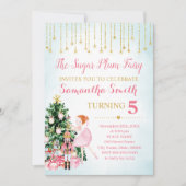 Sugar Plum Fairy Notenkraker glitter winter Kaart (Voorkant)