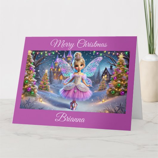 Sugar Plum Fairy Princess (blond haar) Kaart (Voorkant)