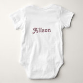 Sugar Plum Fairy Tekst Kunst Romper (Achterkant)