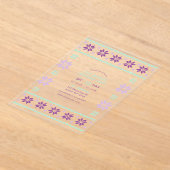 Sugar Plum Frost Ugly Sweater Christmas Party Acryl Uitnodigingen (Laagn)