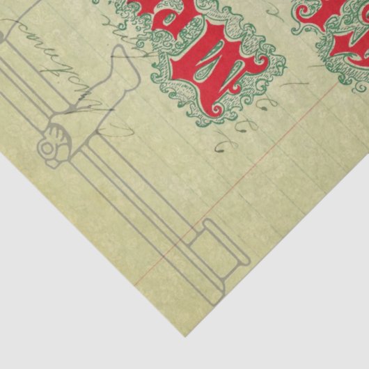 Sugar Plum-kerstontkoppeling Tissuepapier (Detail)