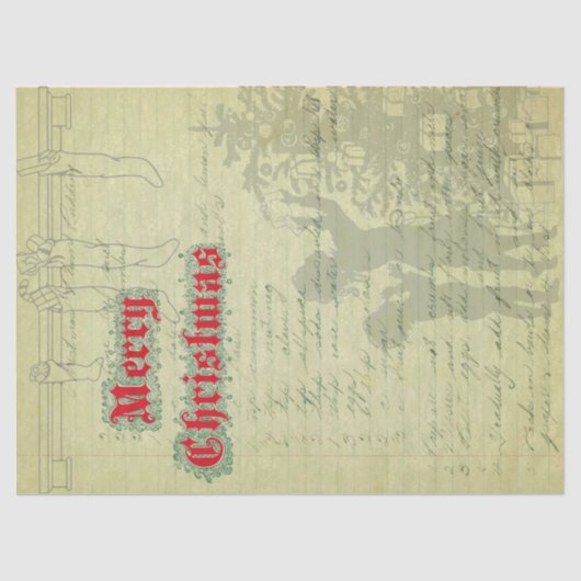 Sugar Plum-kerstontkoppeling Tissuepapier (Voorkant)