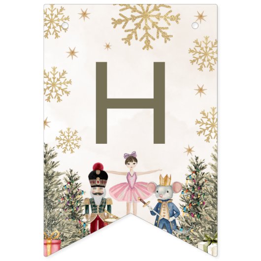 Sugar Plum Nutcracker Birthday Banner (Tweede vlag)