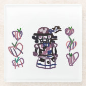 Sugar plum nutcracker glazen onderzetter (Voorkant)