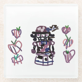 Sugar plum nutcracker glazen onderzetter