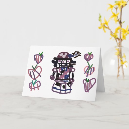 Sugar plum nutcracker kaart (Gele Bloem)