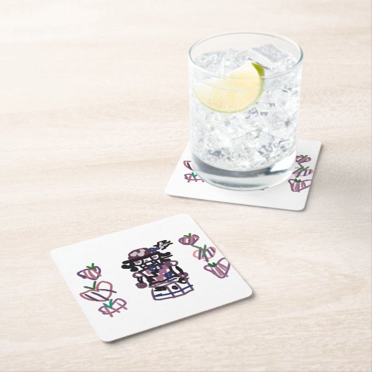 Sugar plum nutcracker kartonnen onderzetters (Insitu)