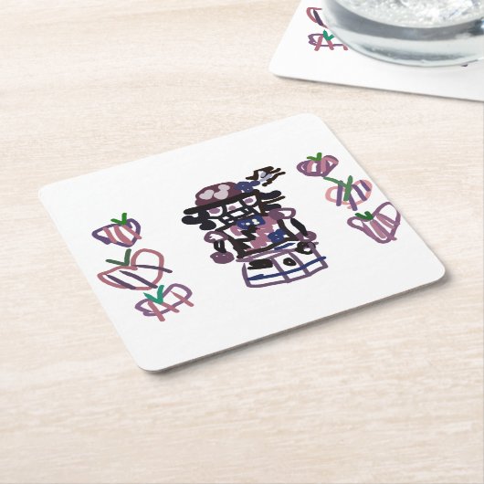 Sugar plum nutcracker kartonnen onderzetters (Schuin)