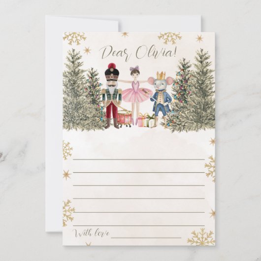 Sugar Plum Nutcracker Message Card Kaart (Voorkant)