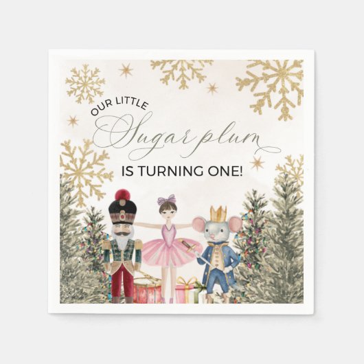 Sugar Plum Nutcracker Party Napkin Servet (Voorkant)