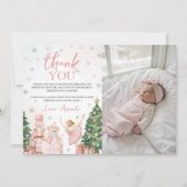 Sugar Plum Nutcracker Photo Thank You Kaart (Voorkant)