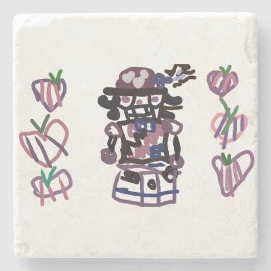 Sugar plum nutcracker stenen onderzetter (Voorkant)