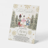 Sugar Plum Nutcracker Time Capsule Sign Reclamebord Met Voetstuk (Voorkant)