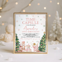 Sugar Plum Nutcracker Time Capsule Sign Reclamebord Met Voetstuk