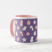 Sugar Plum Paarse Kerstkoekjes Mok (Voorkant links)