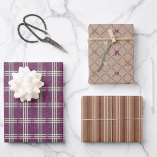 Sugar Plum - Plum & Bows Set, HI-stijl Kerstmis Inpakpapier Vel
