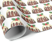 Sugar Plum Pudding Britse Kerstvakantie Cadeaupapier (Rol Hoek)