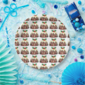 Sugar Plum Pudding Kerstdiner Brits eten Papieren Bordje (Feest)